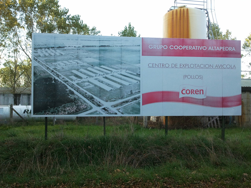 Cartel do macro-complexo gandeiro de COREN na Pedra Alta (chaira de Antela).